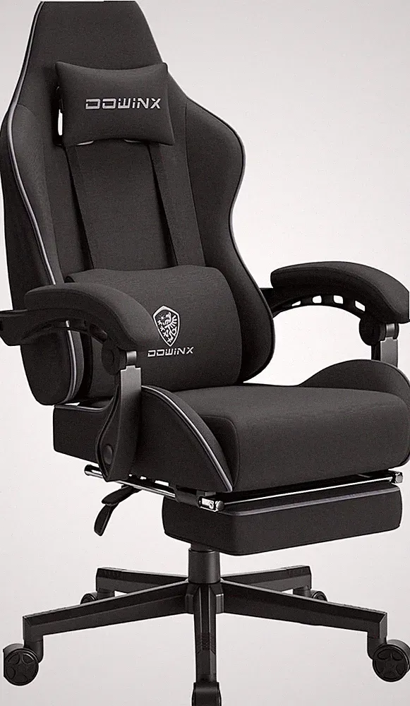 Dowinx Gaming Chair Fabric with Pocket Spring Cushion, Massage Game Chair Cloth