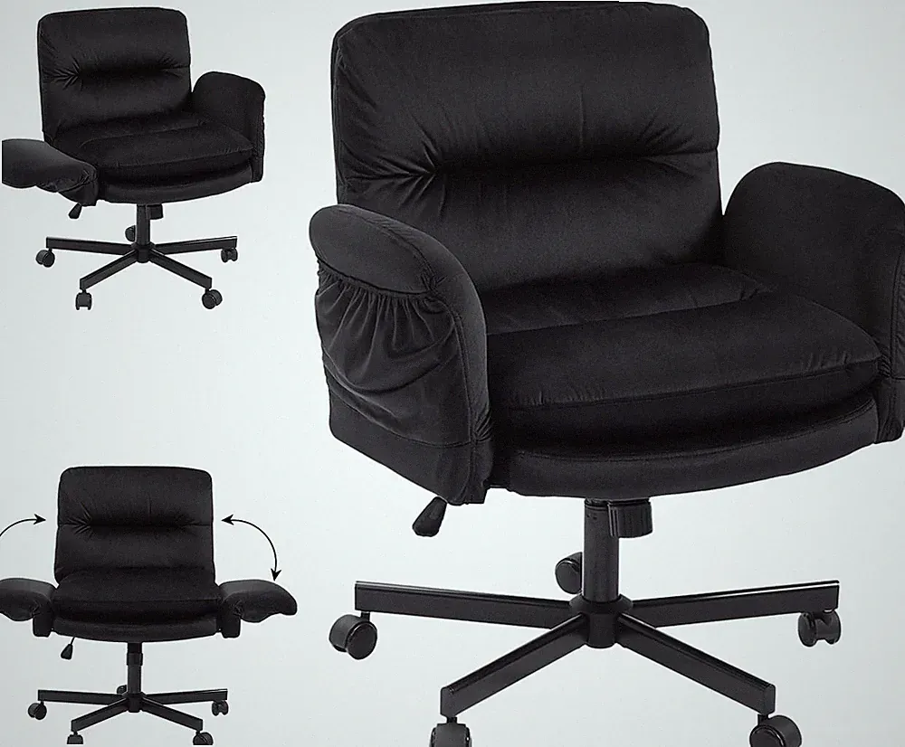 ier Criss Cross Chair with Flip-Up Armrests and Headrest, 135°