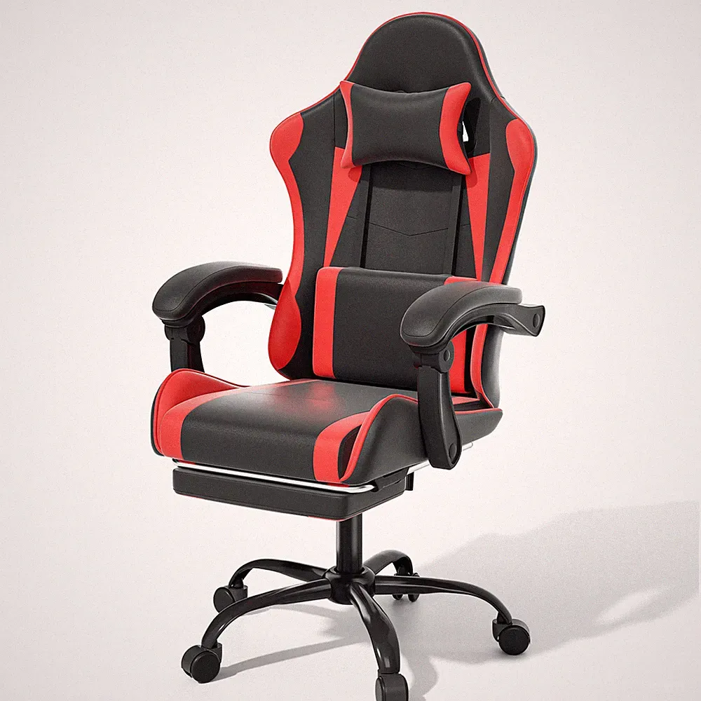 Red Ergonomic Gaming Chair Coumputer Office Swivel Recliner Seat w/ Footrest